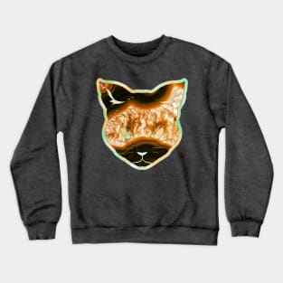 Molten lava cat print - Volcanic Crewneck Sweatshirt